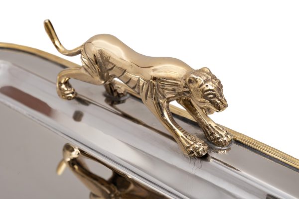 95im-16523-podnos-prjamoug.-leopardy-nerzh.stal-48357sm-1 95IM-16523 Поднос прямоуг. "Леопарды" нерж.сталь 48*35*7см — изображение 2