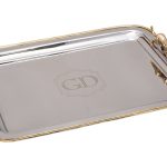 95IM-16523 Поднос прямоуг. "Леопарды" нерж.сталь 48*35*7см