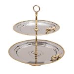 95IM-16529 Подставка для закусок "Леопарды" нерж.сталь 32*32*34см