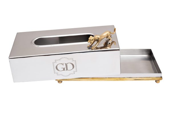 95IM-16537SS Салфетница "Леопард" цвет хром 24*13*11см — изображение 2