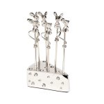 95IM-2444 Шпажки на подставке "Мыши" 6шт. нерж. сталь 9*6*13см