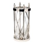 95IM-3656L Подсвечник "Decadence L" нерж. сталь/стекло d17*38см