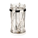 95IM-3656M Подсвечник "Decadence M" нерж.сталь/стекло d15*32см