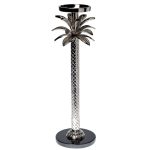 95IM-5356M Подсвечник "Palm M" металл.на подставке хром d15*51см