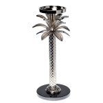 95IM-5356S Подсвечник "Palm S" металл.на подставке хром d15*41см