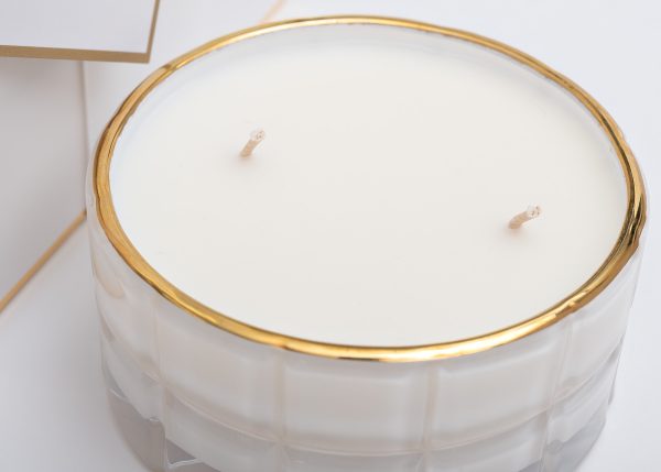 96CN-45003  Свеча ароматическая Jasmine flower tea в вазе в упаковке 185 гр — изображение 3