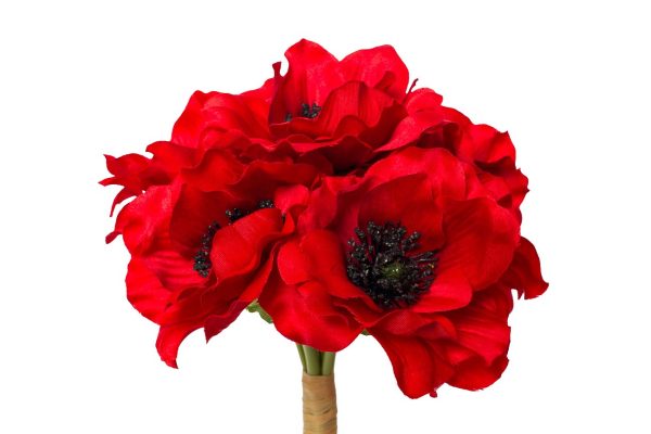 9F27090SN-1545 Букет красных маков 30см (12) — изображение 2