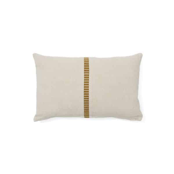 Ardit Чехол для подушки бежевого цвета с горчичной полосой 30 x 50 — изображение 4
