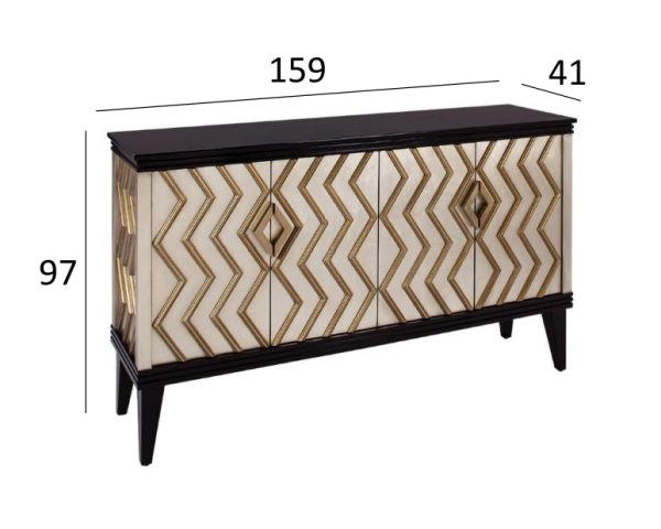 ART-1973-S Комод со столешницей из натуральн. камня 159*41*97см — изображение 5