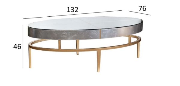 ART-2705-CF Стол журнальный "Futuro" серебристый 132*76*46см — изображение 4