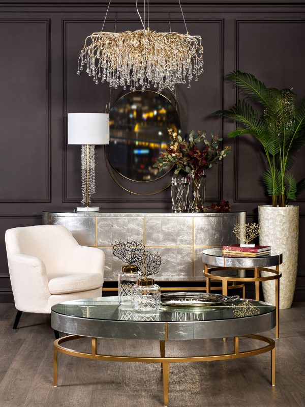 ART-2705-ET Стол журнальный "Futuro" серебристый d61*61см — изображение 5