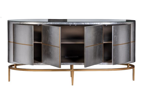 ART-2705-S Комод "Futuro" серебристый 183*51*91см — изображение 2