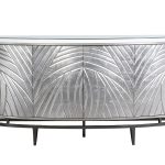 ART-2932  Комод серебристый с декором 182*41*97см