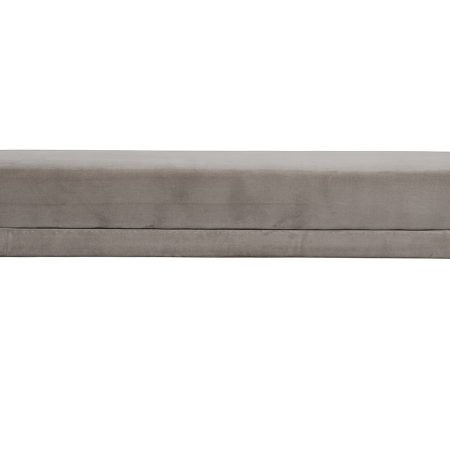 Банкетка Prima на метал опорах бежевая Velvet BEG 40*160*40см