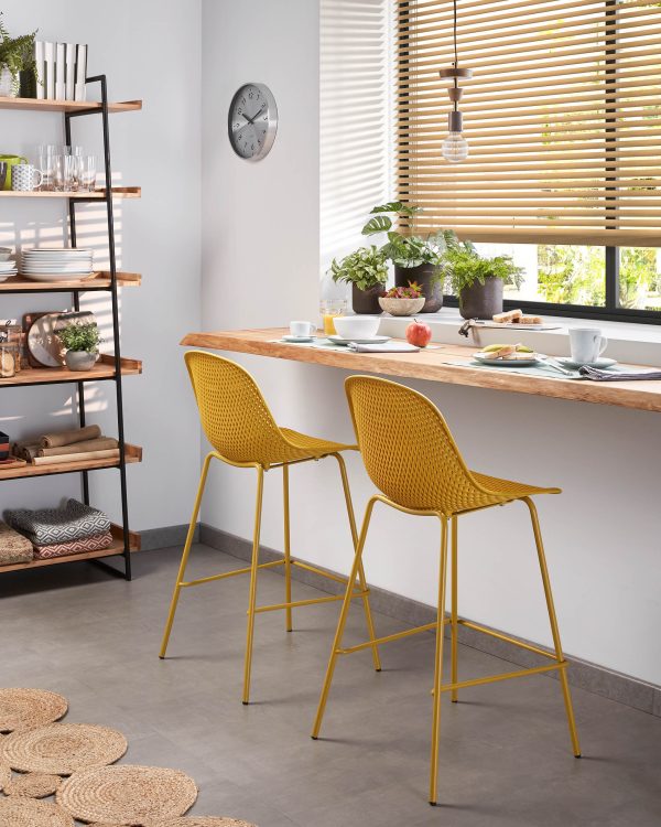 Барный стул Quinby желтый — изображение 2