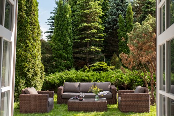 "Барселона" лаунж-зона из искусственного ротанга, цвет соломенный — изображение 4