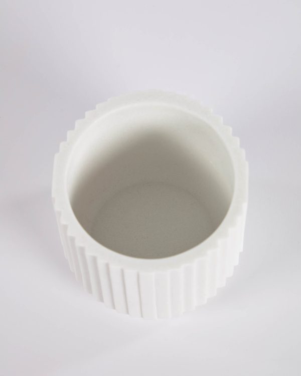 Белая банка из искусственного камня Ateneas — изображение 3