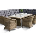 "Бергамо" обеденная группа угловая из искусственного ротанга