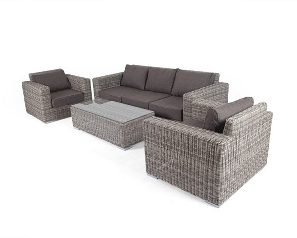 "Боно" лаунж-зона из искусственного ротанга, цвет серый — изображение 3