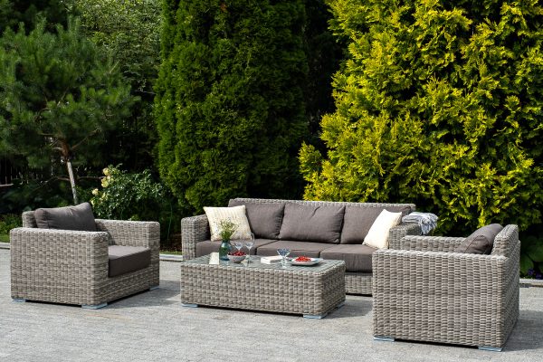 "Боно" лаунж-зона из искусственного ротанга, цвет серый — изображение 5