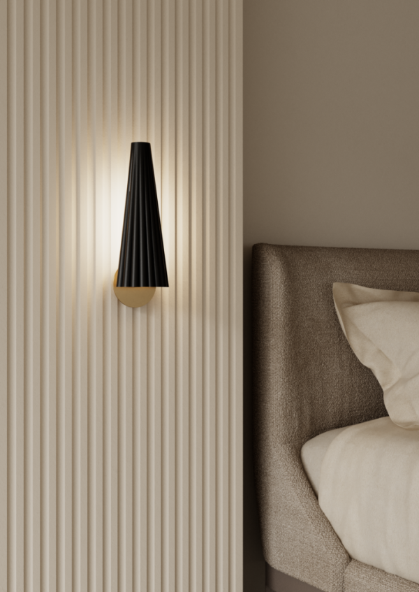 Бра Bion золотое с черным абажуром — изображение 2