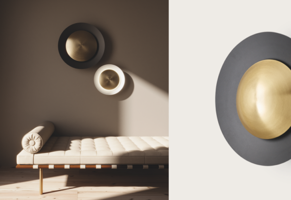 Бра Coss 40 cm черное + диффузор 25 cm латунь — изображение 2