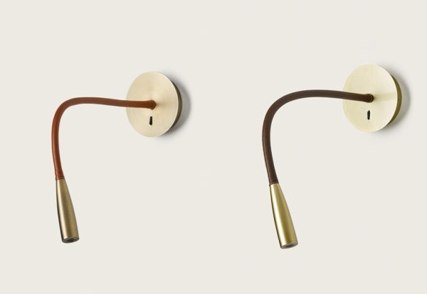 Бра Flexi Leather латунный металл / темно-коричневая кожа — изображение 2