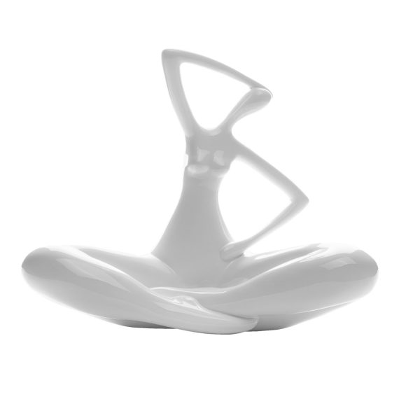 C6128(бел.)Статуэтка "Женщина" 25*28*13см (в позе лотоса) — изображение 2