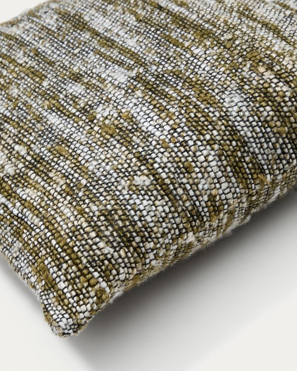 Чехол на подушку Yadit из зеленой вискозы и хлопка 45 x 45 см — изображение 4