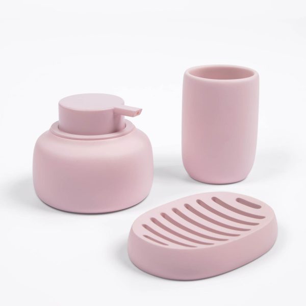 Chia Мыльница из искусственного камня розового цвета — изображение 3