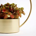 Цветочный горшок Even золотой металл — изображение 2