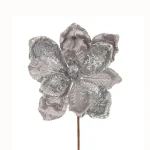 Цветок искусственный серебряный