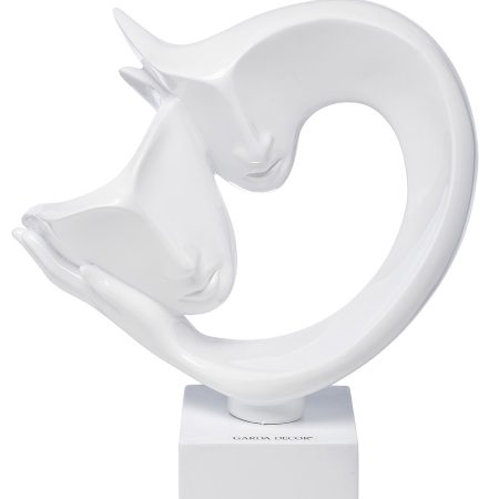 D3013WH Статуэтка "Объятия. Абстракция" белая 26*13*30см