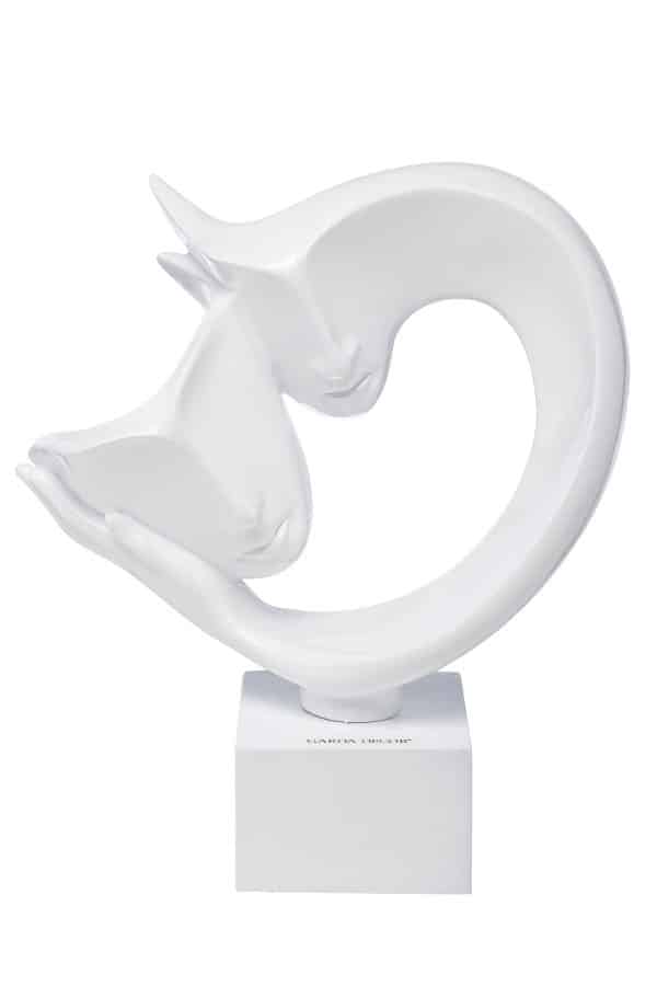 D3013WH Статуэтка "Объятия. Абстракция" белая 26*13*30см