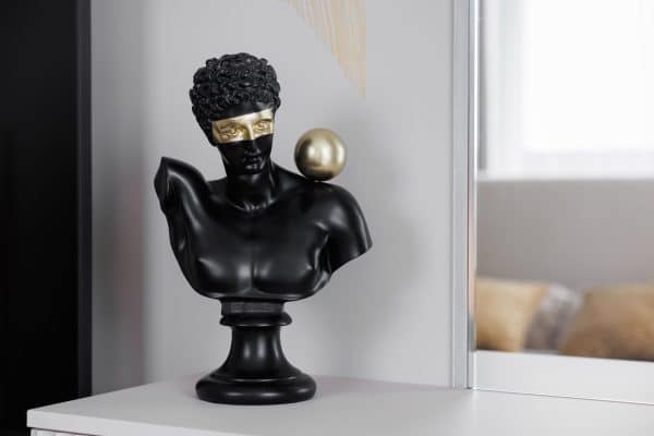 D3524 Статуэтка "Античный бюст" мужской черн. 24*14*h.35см — изображение 2