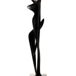 D4308-BLСтатуэтка "Девушка. Абстракция-2" черная 8*8*35 см