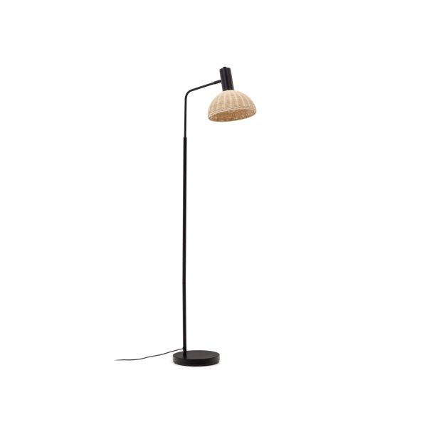 Damila Торшер из ротанга и черного металла — изображение 3
