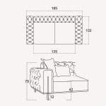Диван 2-х местный Голд бирюзовый — изображение 3