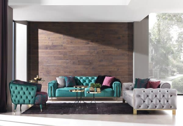 Диван 2-х местный Голд бирюзовый — изображение 4