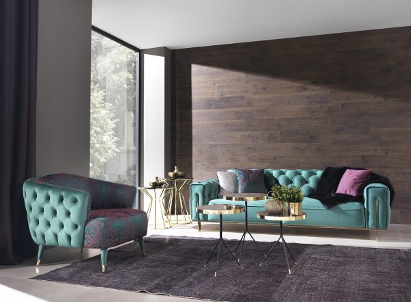 Диван 3-х местный Голд бирюзовый — изображение 5