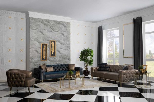 Диван 3-х местный Голд коричневый — изображение 2