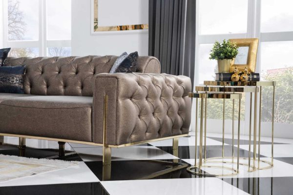 Диван 3-х местный Голд коричневый — изображение 4