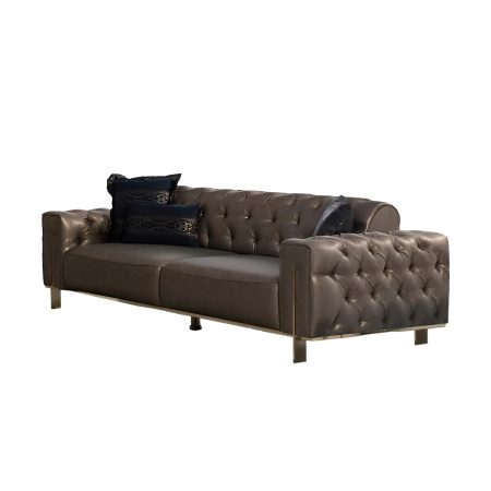 Диван 3-х местный Голд коричневый