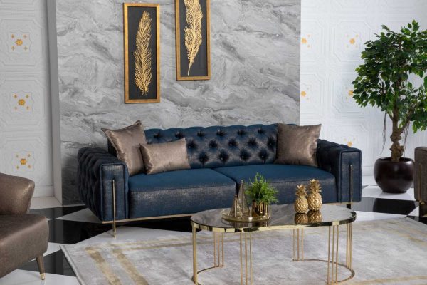 divan-3-h-mestnyj-gold-sinij-3 Диван 3-х местный Голд синий — изображение 4