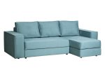 Диван Bergamo трехм.раскл.угл. правый вел.бирюз.Vel43 250*160*90 — изображение 2
