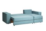 Диван Bergamo трехм.раскл.угл. правый вел.бирюз.Vel43 250*160*90 — изображение 4