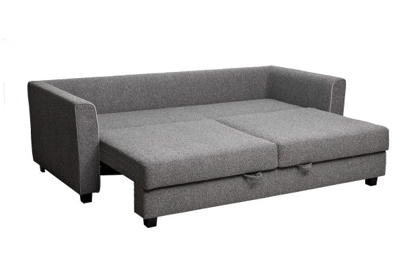 Диван Marco трехмест. раскл., букле серый Flona SER+Buta SER 225*102*92см — изображение 3
