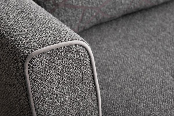 Диван Marco трехмест. раскл., букле серый Flona SER+Buta SER 225*102*92см — изображение 5