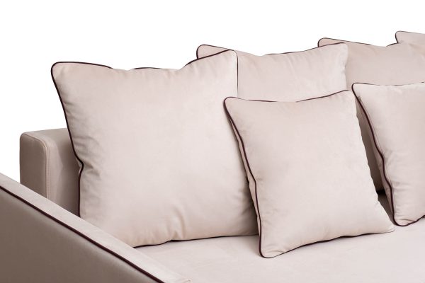 Диван Mores(K)/VD кант трехмест.раскл. велюр беж. Colton 002-BEG 226*103*94 — изображение 4