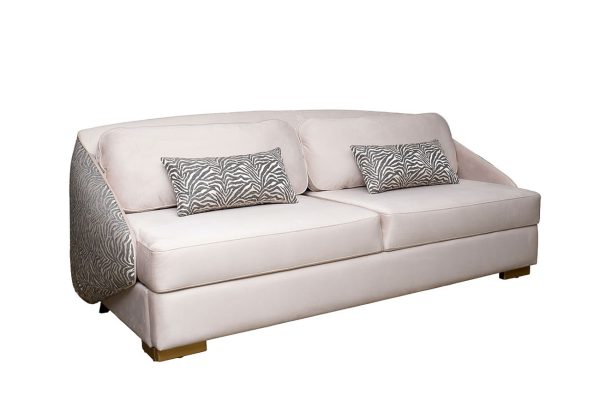Диван Palazzo 240М трехм. раскладной бежевый/принт Colt002+Ana Beg 240*105*95см — изображение 2